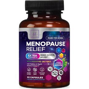 Menopause Supplements for Women - 8 Billion CFU Probiotics, Hot Flash, Night Sweats & Menopause Relief Probiotic for Vaginal, Digestive Health & Immune Support with Black Cohosh - 120 Capsules
