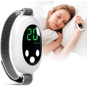 M-MAX Portable Sleep Aid Device - Handheld Low-Frequency Pulse Microcurrent Watch with Intelligent Sleep Tracking & 2 Therapy Modes, for Insomnia/Anxiety Relief,White