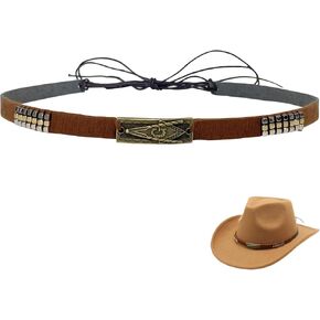 Cowboy Hat Bands for Men Women, Leather Hatbands Belt for Cowboy/Western/Fedora/Cowgirl Hats