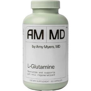 Amy Myers MD L Glutamine Capsules 1700mg to Support Sugar Cravings, Muscle Repair & Healthy Gut - Ideal Amino Acid For Leaky Gut & Digestive Health - Supports Immune System & Thyroid Function 120 Caps