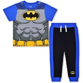 DC Comics Boys Batman و Superman T-shirt و Pants Litt For Toddler و Little Kids