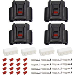 90980-11885 4 Pcs Ignition Coil Plug Connector Kit, Replacement for Toyota Altezza SXE10 GXE10, Corolla ZZE120 NZE121, Caldina ST215
