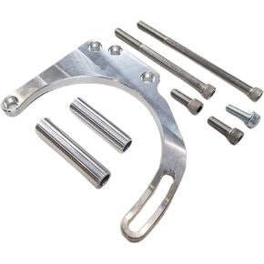 SBC Alternator Bracket Mid Mount Adjustable V Belt Billet Aluminum Long Water Pump Compatible with Chevy Small Block V8 305 327 350 400 383 5.7L 5.0L LWP Made In The USA