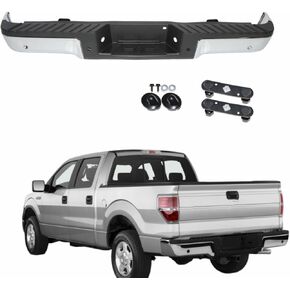 استبدال تجميع المصد الخلفي Chrome لعام 2009-2014 F-150 Styleside مع ثقب مستشعر وقوف السيارات FO1103166