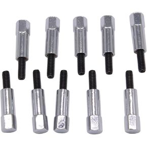 10 PCS/Set SHLPDFM Silver Chromed Steel Veach Cover Cover Cover Bolt Set hex Head Bolt Fits for Buick 400 430 455 Lovines