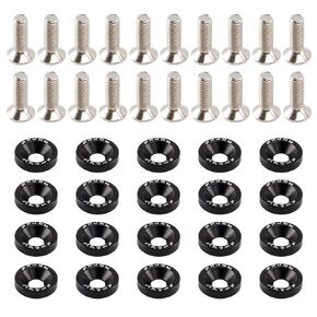 20 Pcs Bumper Fender Washers Engine Bay Dress Up Bolts Fasteners M6 Fender Washer Kit