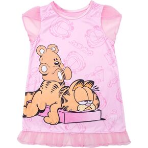 Garfield Girls' Nightgown, Soft & Cute Pajamas for Kids