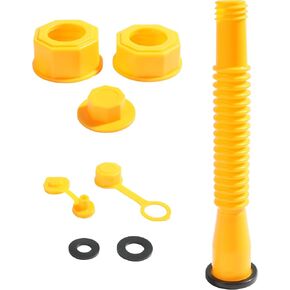 Car Gas Can Spout Replacement,Fuel Can Nozzle,Car Accessories Flexible Pour Nozzle with Screw Collar Caps,Automotive Gas Tank Nozzles,Suitable for Most 1/2/5/10-Gallon Fuel Tanks