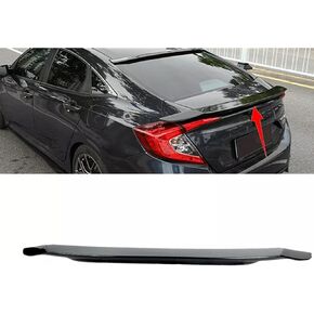 Gloss Black Rear Lip Spoiler Wing Compatible with Honda Civic SI/LX/EX/DX/Sport/Touring/Sedan 2016 2017 2018 2019 2020 2021 Accessories