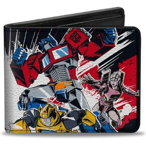 Buckle-Down Hasbro Wallet, Bifold, Transformers Decepticon and Autobots Battle Black/White, Vegan Leather