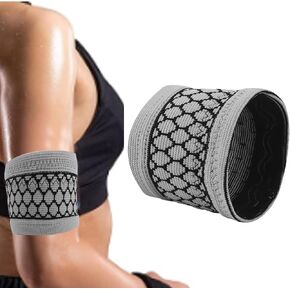 Diabetic Sensor CGM Arm Band Insulin Pod Monitoring Systems Protective Cover Compatible with The Freestyle Libre, Dexcom for Sports & Daily Use Gray (L)
