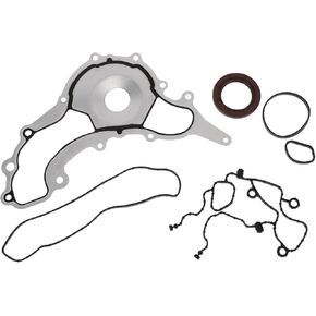 Engine Timing Cover Gasket Set for Dodge Challenger 2011-2016 3.6L 3.2L Long-lasting Sealing Chain Case Cover Gasket Rubber,Metal 1 Set