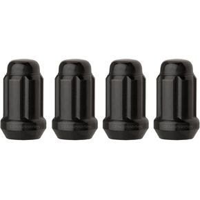 DPAccessories Black M12x1.50 Lug Nuts for Aftermarket Wheels - Closed End Spline Tuner - 34mm (1.35") Tall - Set of 24 - D5246P-2308/24