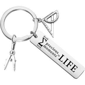 CHOORO Math Life Keychain Teacher's Day Gift Math Inspirational Gift for Teacher