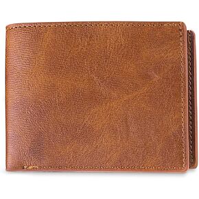 Bifold Wallets, PU Leather Slim Wallet Credit Card Wallet for Men and Boys, Lightweight Men's Wallet Thin Wallet for Work, Shopping, Travel (brown)