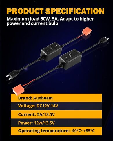 Auxbeam ترقية H11/H8/H9 Canbus خالية من وحدة فك ترميز المقاوم المضاد للخلل ، 2pcs/مجموعة محسّنة Deconder Canbus ، سلسلة C10 in Kuwait