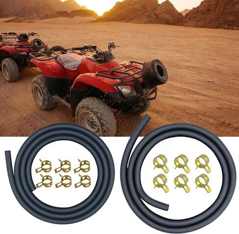 Strongthium 3/16 & 1/4 خرطوم خط الوقود الغاز مجموعة 2 حجم أنبوب الغاز المطاطي ومرشح 12 PCS مشبكات لزجاء العشب ATV GO-CARTS MINI BIKES 196CC 212CC 6.5HP 5.5HP 8HP 9HP 11HP 13HP 13HP MENERTARTARS MELLATORS in Saudi Arabia