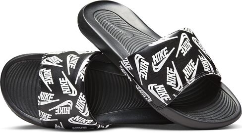 Nike Men's Victori One Slides, Black/White-black, 8 in Saudi Arabia