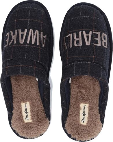 Dearfoams Men's Microwool Novelty Closed Toe Scuff Slipper in Saudi Arabia