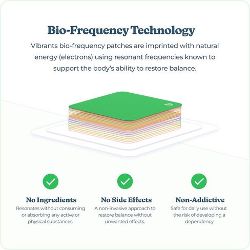 Vibrants Good Night Patches | Natural Bio-Frequency Patches for Sleep | Essential Pack of 28 Plus Refillable Case in Kuwait