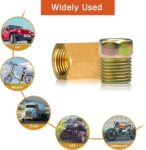 تجهيزات خط الفرامل ، تم ترقيتها 15 قطعة 7/16 24 Threads Brake Union Tittings لتشكيل أنبوب خط الفرامل 1/4 "(5 نقابات ، 10 صواميل) in Kuwait