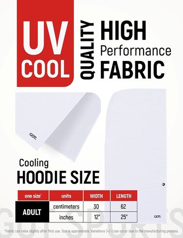 GOT Sports Cooling Hoodie Towel - Instant Cooling with Evaporative Effect - UV Cooling Head & Neck Wraps for Men Women in Saudi Arabia
