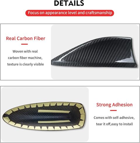 Compatible with Antenna Cover Shark Fin Trim Hood Real Carbon Fiber Automotive Roof Aerials for Subaru BRZ WRX 2022 2023 (Black) in Saudi Arabia