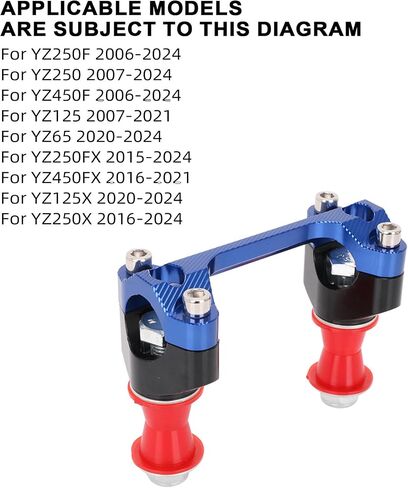 JFG RACING Dirt Bike Handlebar Risers,Handle Bar Mounts Clamps CNC for YZ250F 06-24/YZ250 07-24/YZ450F 06-24/YZ125 07-21/YZ65 20-24/YZ250FX 15-24/YZ450FX 16-21/YZ125X 20-24/YZ250X 16-24 in Saudi Arabia