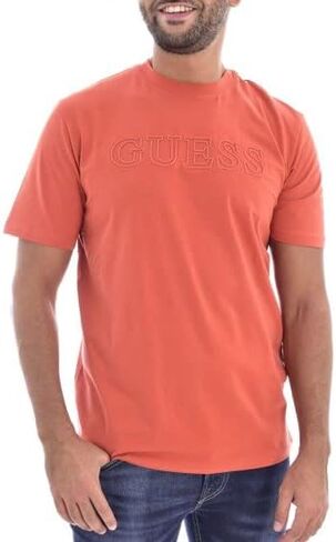 GUESS Men's Eco Alphy Tee, Iron Oxide, L in Saudi Arabia
