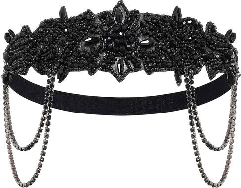 Babeyond 1920s Flapper Headpiece Troaring 20s عقال Gater Gater Gatsby للنساء ملحقات الشعر العتيقة in Saudi Arabia