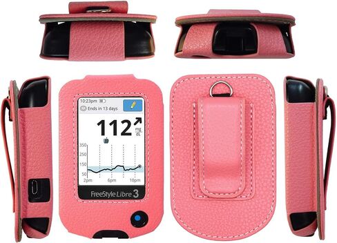 Premium Holster with Screen Protector, Belt Clip,Carabiner (Including a Neck Lanyard) for Freestyle Libre 3/ Freestyle Libre 2 (Black) in Saudi Arabia