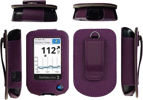 Premium Holster with Screen Protector, Belt Clip,Carabiner (Including a Neck Lanyard) for Freestyle Libre 3/ Freestyle Libre 2 (Black) in Saudi Arabia