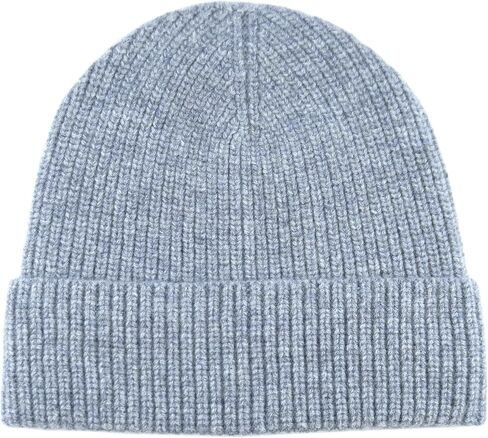 100% Merino Wool Ribbed Knit Beanie Cap, Warm Winter Hat, Unisex for Men and Women in Saudi Arabia