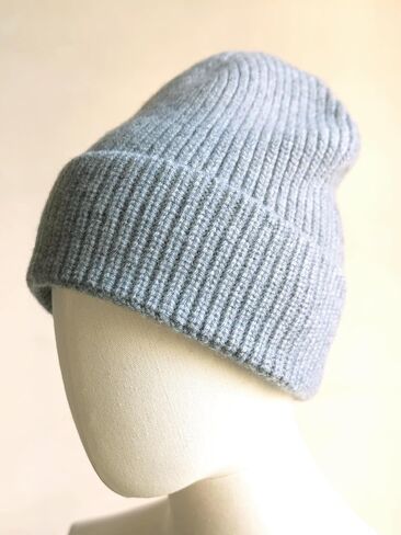 100% Merino Wool Ribbed Knit Beanie Cap, Warm Winter Hat, Unisex for Men and Women in Saudi Arabia