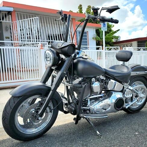 Mofun 14 "Rise Ape Holders 1" Clamp Clamp Handlebars 1.5 "قضبان الدهون متوافقة مع Harley Softail Dyna Sportster XL 883 1200 Road King 1994-2023 Road Glide 1998-2013 in Kuwait