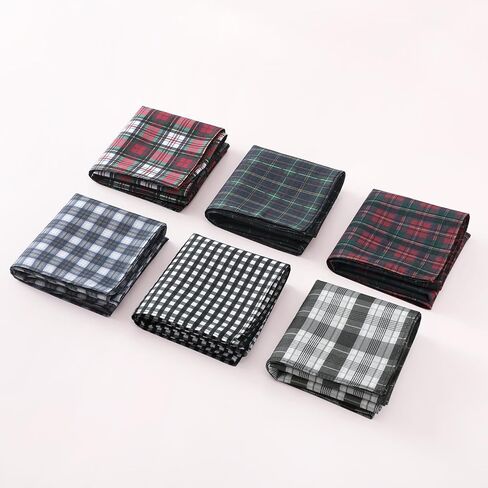 Houlife Clankkerchief للرجال ، هدايا القطن الناعمة مع نمط مناديل للرجال المناديل المتقلب مجموعة 6pcs 15.7 * 15.7 ″ in Saudi Arabia