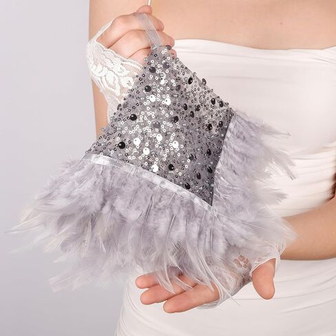 Tulle Bride Handkerchief - Authentic Beads Embroidered Hairy Bridal Wedding Party Accessory Gift, Belly Dance| 1 Pieces in Kuwait