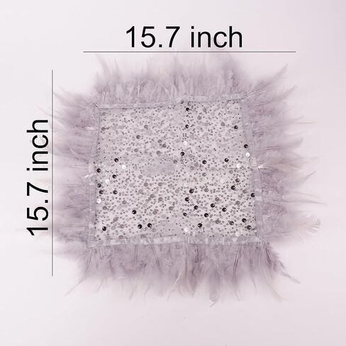 Tulle Bride Handkerchief - Authentic Beads Embroidered Hairy Bridal Wedding Party Accessory Gift, Belly Dance| 1 Pieces in Kuwait