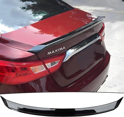 جناح المفسد الجذع الخلفي يناسب نيسان ماكسيما S/SL/SR/SV/Platinum 2016-2023 Gloss Black Decklid Lip Accessories in Saudi Arabia
