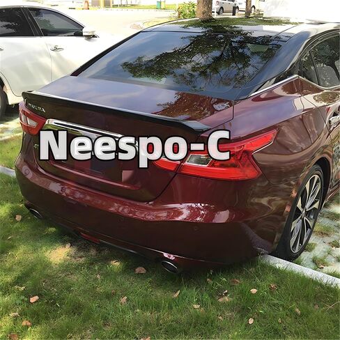 جناح المفسد الجذع الخلفي يناسب نيسان ماكسيما S/SL/SR/SV/Platinum 2016-2023 Gloss Black Decklid Lip Accessories in Saudi Arabia