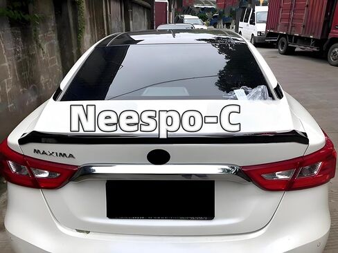جناح المفسد الجذع الخلفي يناسب نيسان ماكسيما S/SL/SR/SV/Platinum 2016-2023 Gloss Black Decklid Lip Accessories in Saudi Arabia