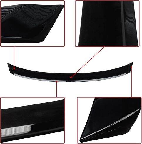 جناح المفسد الجذع الخلفي يناسب نيسان ماكسيما S/SL/SR/SV/Platinum 2016-2023 Gloss Black Decklid Lip Accessories in Saudi Arabia