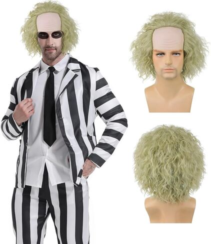 للجنسين القصير المستعار المستعار الباروكة الاصطناعية لوزارة كوزبلاي لحزب الهالوين (أخضر) in Kuwait