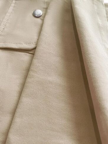 Girl's Elastic High Waist Cargo Pants Wide Leg Trousers with Flap Pocket, 3-14 Years in Kuwait