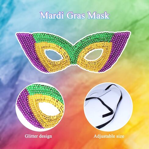 Women Mardi Gras Tutu Skirt Mask Accessories Layered Tutu Costume Set Neon Tutu Skirt Mardi Gras Shining Mask in Saudi Arabia