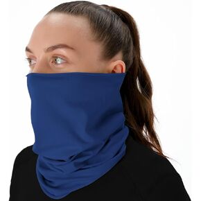 القطن العضوي تنفس العنق الصيفي gaiter للرجال والنساء - وشاح الوجه يغطي Balaclava الصيد ركوب الدراجات (الأزرق الهولندي ، صغير ، 2 حزمة)