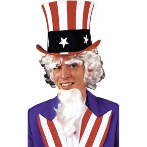 Uncle Sam Wig Goatee Eyebrow Accessory