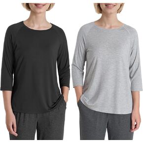 Women's Petite Pajamas Tops 3/4 Sleeve Petite Size T-Shirt