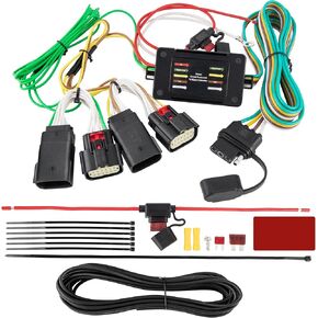 Oyviny 56407 4-Pin Trailer Wiring Harness for 2018-2025 Jeep Wrangler JL JLU Sahara/Sport/Rubincon/Ulimited, for 2020-2025 Gladiator/JT Trailer Tow Hitch Wiring Pure Copper Wire