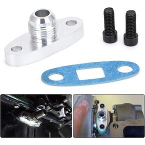 RICEFINE PTNHZ Racing 10AN Fitting T3 T4 Turbo Oil Drain Outlet Flange Gasket Adapter Kit